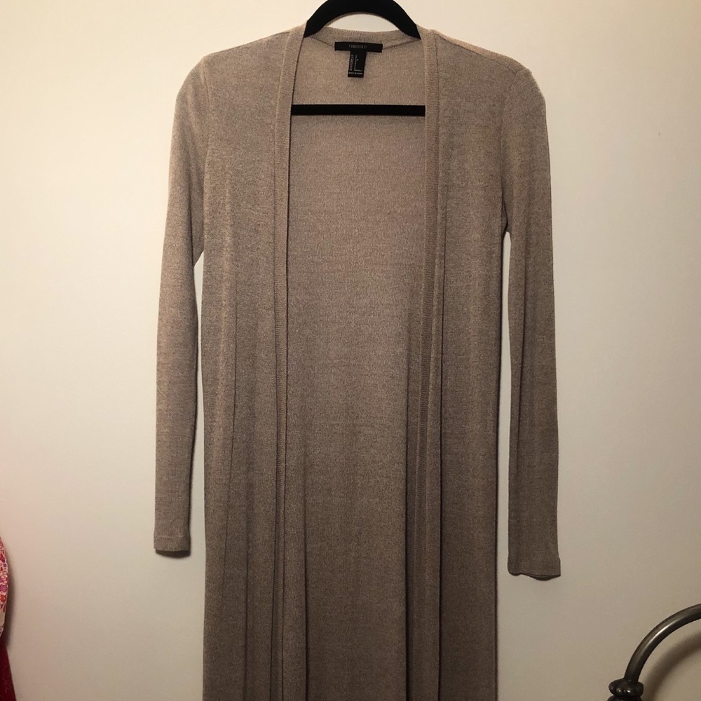 Forever 21 tan long sleeve sweater